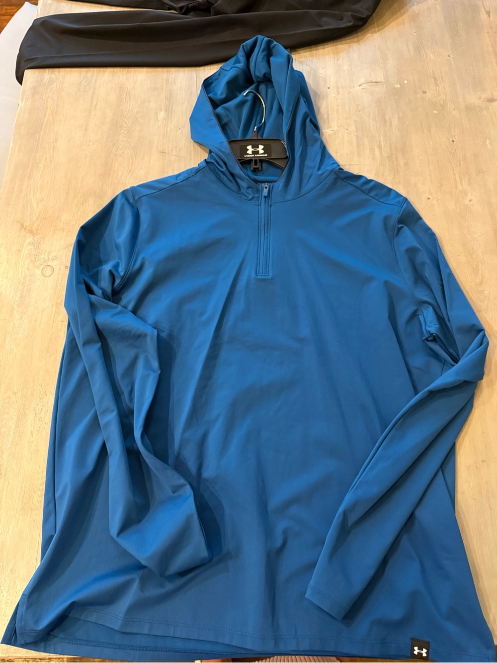 Under Armour Teal Blue Golf Hooded Quarter-Zip Pullover